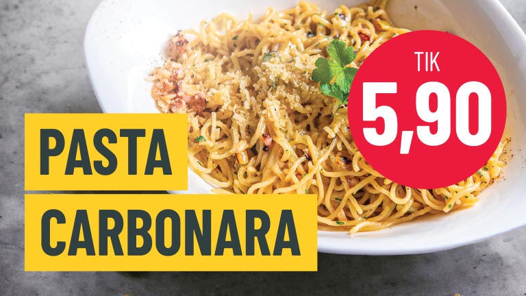 Pasta Carbonara pasiūlymas