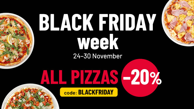All Pizzas -20%!